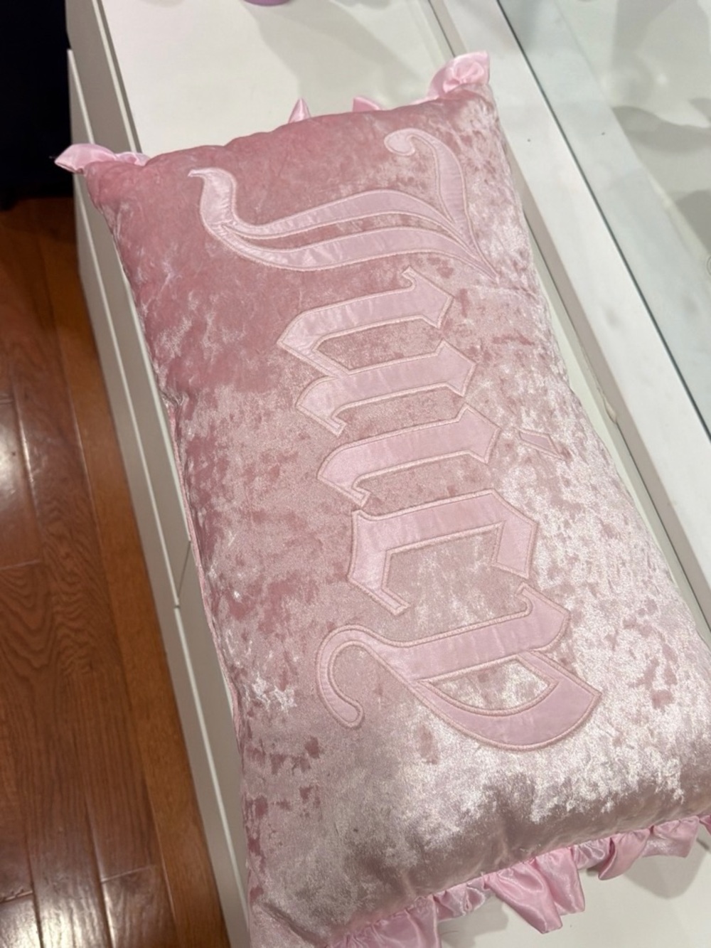 Pink Velvet Decorative Pillow - Plush Home Bedding